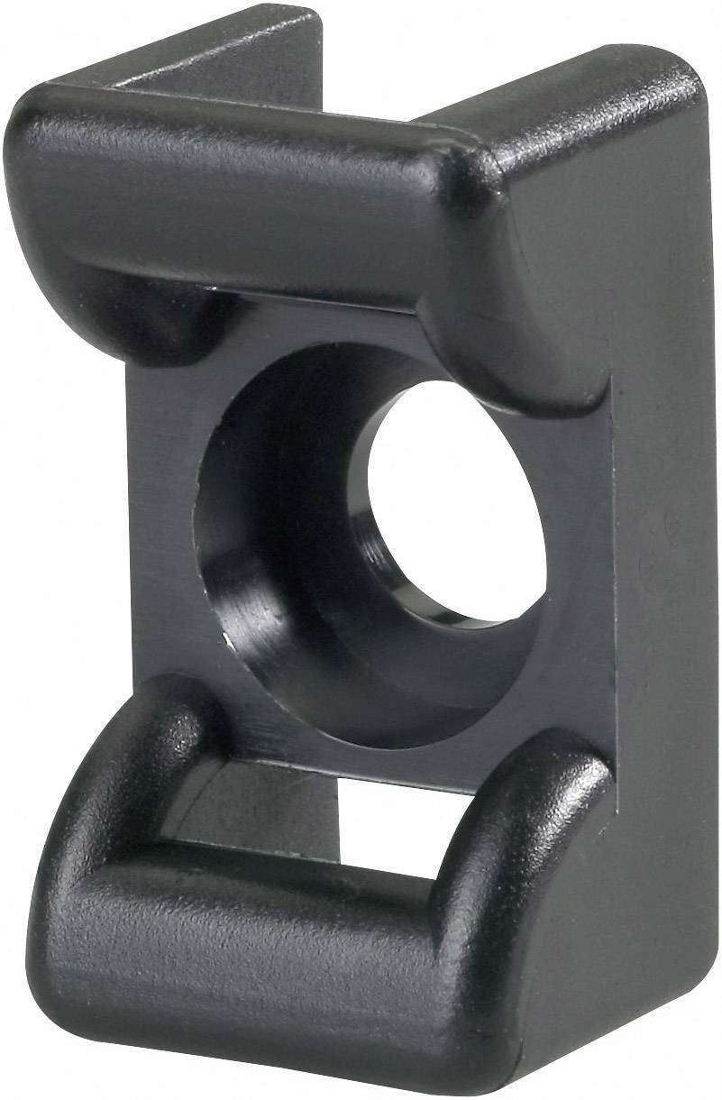 HellermannTyton KR8G5-HS-BK-C1 Fastgørelsessokkel Skruebar 151-24850 Varmestabiliseret Sort 1 stk