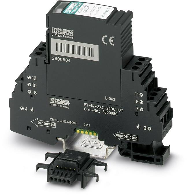 Dispositif antisurtension Phoenix Contact PT-IQ-4X1+F-24DC-UT 2800983 10 kA