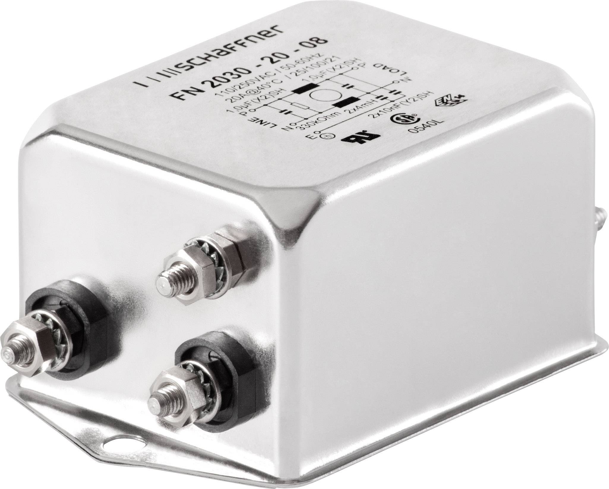 Schaffner FN2030-30-08 FN2030-30-08 Filtro antidisturbo 250 V/AC 30 A 2 mH (L x L x A) 85 x 54 x 30.3 mm 1 pz.