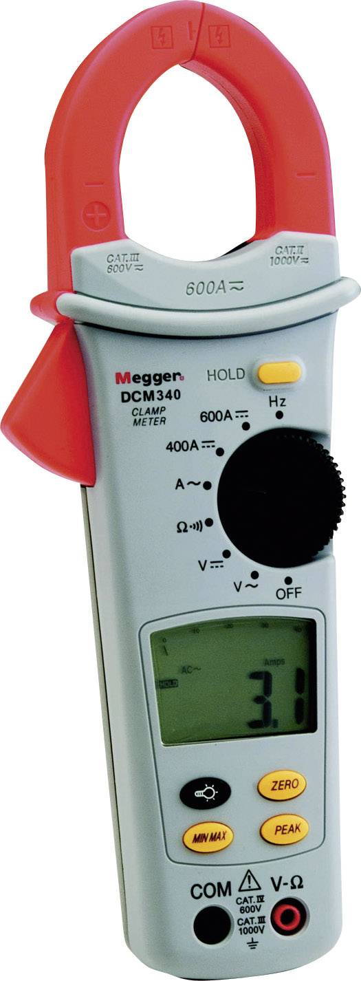 Megger DCM340 Pinza amperometrica, Multimetro portatile digitale CAT III 600 V Display (Counts): 4000