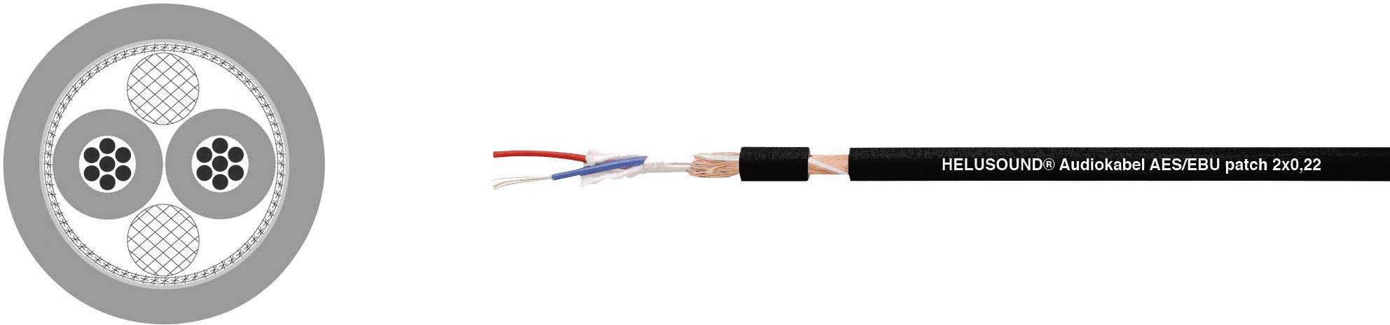 Cavo audio 2 x 0.22 mm² Nero Helukabel 400021 Merce a metro