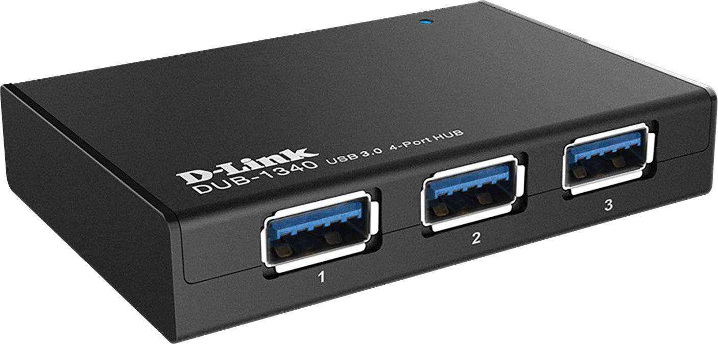 D-Link DUB-1340/E 4 Porte Hub USB 3.0 Nero