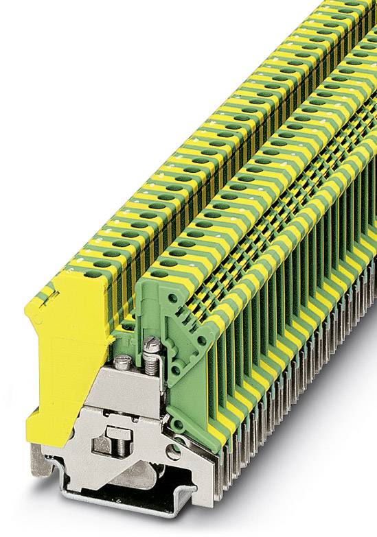 Phoenix Contact 0441083 Trippel-beskyttelseslederklemme 5.2 mm Skruer Grøn, Gul 50 stk