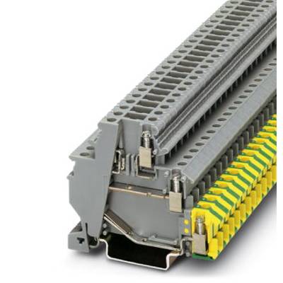 Svorkovnica z plastu so žltými a zelenými pripojovacími bodmi, určená na elektrické prepojenie a zabezpečenie v rozvádzačoch.