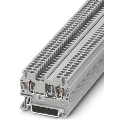 Sivá plastová svorka s medenými vodičmi, vhodná pre priemyselné elektronické prepojenia, zobrazuje detail montáže drôtov.