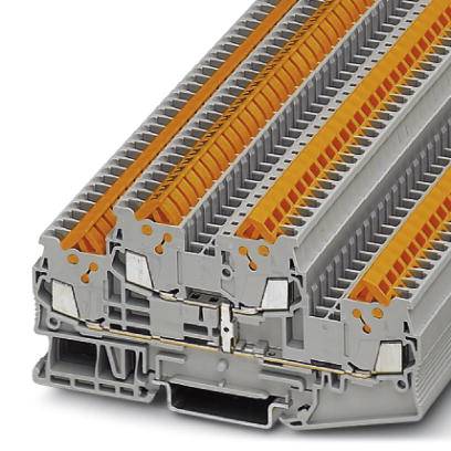 Phoenix Contact QTTCB 1,5-PV 3205153 Gennemgangsrækkeklemme Poltal: 4 0.25 mm² 1.5 mm² Grå 50 stk