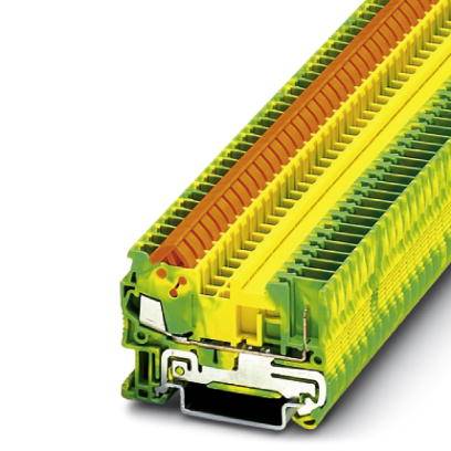 Žltý zásuvný modul s viacerými kontaktmi, pravdepodobne určený pre elektrické prepojenie v priemyselných aplikáciách.