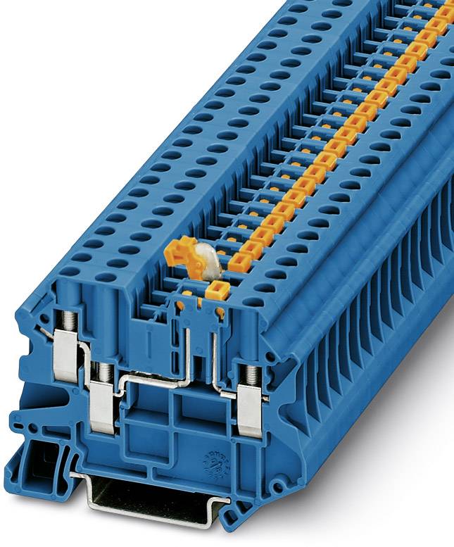 Phoenix Contact 3073018 Gennemgangsrækkeklemme 6.2 mm Skruer Blå 50 stk