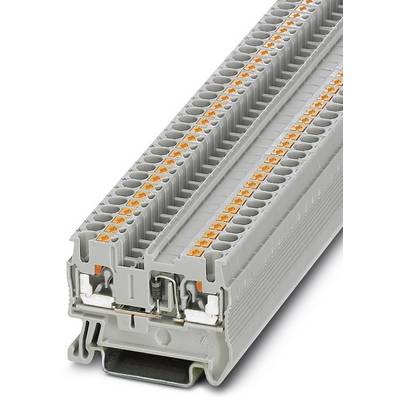Řadiaca svorka s oranžovými pákami na prepájanie vodičov v elektrických obvodoch.