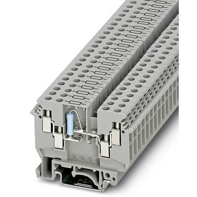 Elektronická svorková lišta, sivkastý kryt, zobrazuje internú kabeláž a konektory. Slúži na pevnú montáž na rozvádzačové dosky.