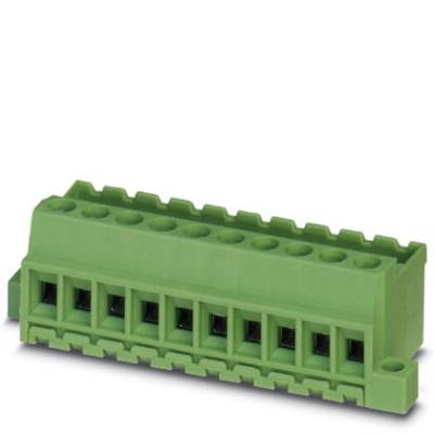 Zelený, viacpólový konektor na elektrické prepojenie v elektronických zariadeniach.