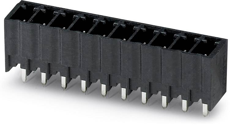 Čierny, obdĺžnikový elektronický konektor so 16 kolíkmi. Ideálny pre dosky plošných spojov, zabezpečuje spoľahlivé elektrické prepojenia.