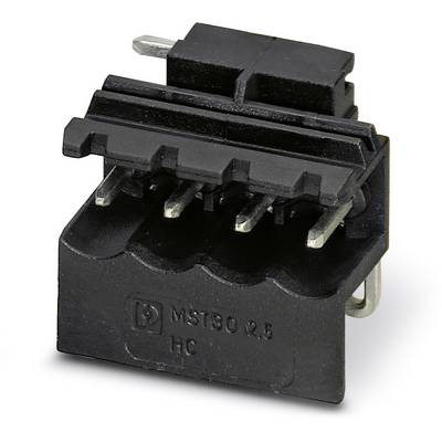 Čierny konektorový konektor s piatimi kovovými kontaktmi, model 'MSTB 2,5 HC', určený pre elektrické pripojenia v technických aplikáciách.
