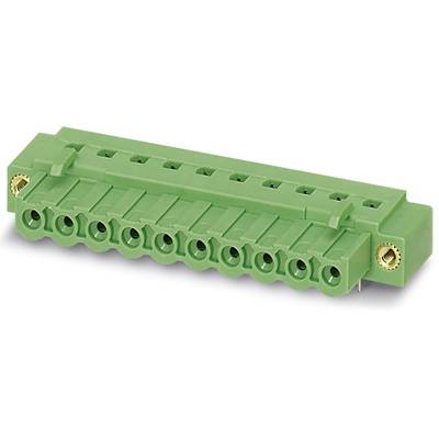 Zelená elektrická svorkovnica s viacerými pripojovacími svorkami na zapojenie, často používaná v elektronických zariadeniach.