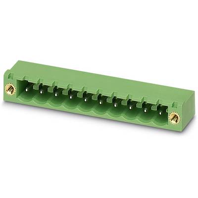 Zelený, obdĺžnikový konektor s dvanástimi svorkami, vhodný pre elektrické zapojenia v elektronických zariadeniach.