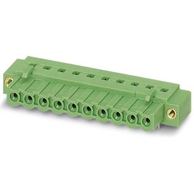 Zelený elektrický konektor, obdĺžnikového tvaru, s viacerými pripojovacími bodmi pre káblové prepojenia.