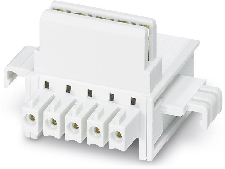 Biely elektrický konektor s viacerými vývodmi, vhodný pre rôzne káblové pripojenia v technických aplikáciách.