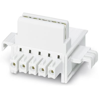 Biely elektrický konektor s viacerými vývodmi, vhodný pre rôzne káblové pripojenia v technických aplikáciách.