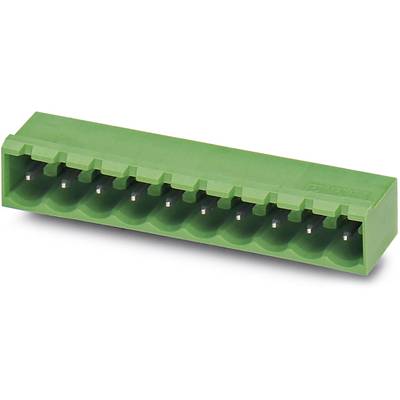 Zelený konektor s 11 kontaktmi. Slúži na elektrické prepojenie v zariadeniach alebo rozvádzačoch.