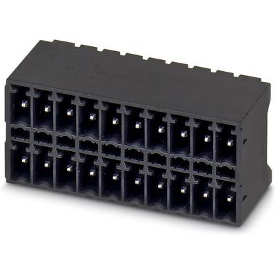 Čierny, obdĺžnikový 24-pinový konektor pre elektronické prepojenia, zobrazený z mierne šikmého uhla.