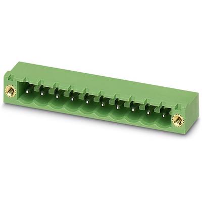 Zelený konektor s viacerými pinmi, vhodný pre priemyselné aplikácie alebo elektronické prepojenia.