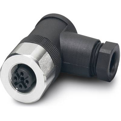 Elektrický konektor s čiernym plastovým krytom a strieborným kovovým krúžkom, vhodný pre technické aplikácie.