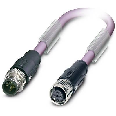Fialový XLR kábel s mužským a ženským konektorom, používaný pre audioaplikácie, na bielom pozadí.