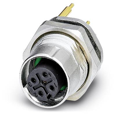 Valcový kovový konektor s tromi zásuvkami a zlatými kontaktnými kolíkmi, vhodný pre robustné elektrické prepojenia.
