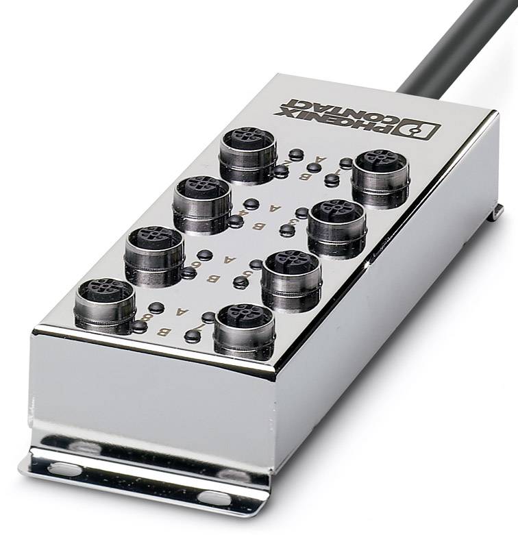 Phoenix Contact SACB-8/16-L-10,0PVC FB 1555554 Sensor/aktorbox passiv M12-fordeler med metalgevind 1 stk