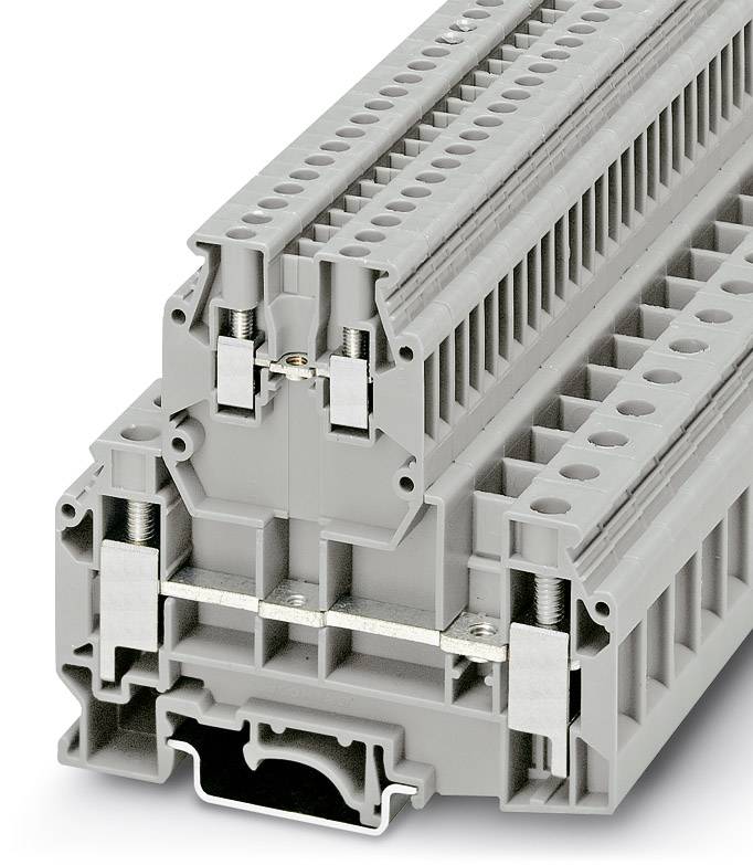 Phoenix Contact 2771007 Gennemgangsrækkeklemme 10.2 mm Skruer Grå 50 stk