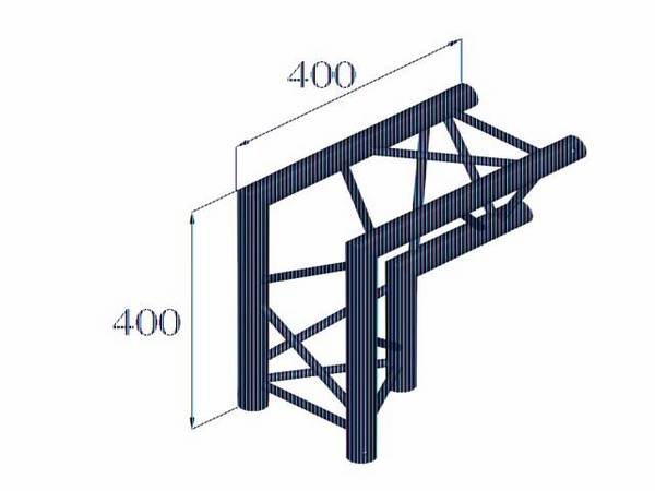 Alutruss DECOLOCK DQ3-PAC25 3-bodová rampa roh 90 °