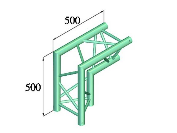 Alutruss TRILOCK 6082AC-25 3-bodová rampa roh 90 °