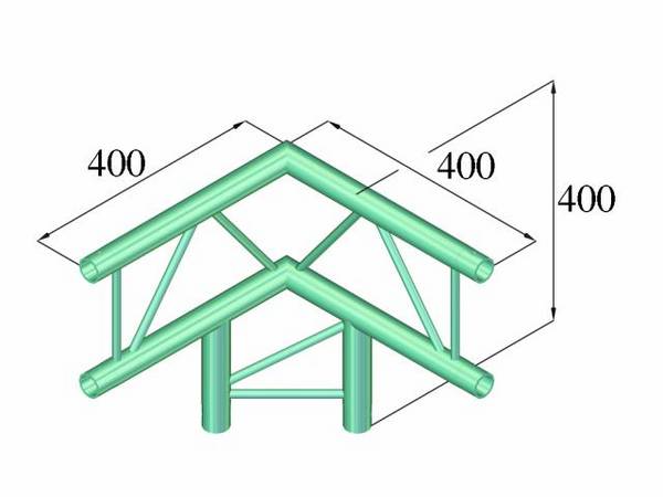 Alutruss DECOLOCK DQ2-PAL31V 2-bodová rampa rohové viazanie na 3 smermi 90 °