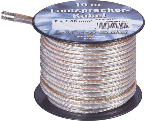 AIV 23557L kábel k reproduktoru  2 x 4.2 mm² strieborná 10 m