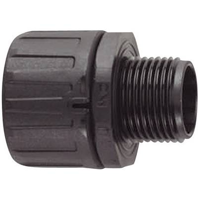 HellermannTyton 166-21000 HG10-S-M12 hadicová spojka čierna M12 6.30 mm rovná 1 ks