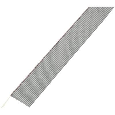 TRU COMPONENTS 1567185 plochý kábel Raster (rozteč): 1.27 mm 10 x 0.035 mm² sivá 30.5 m