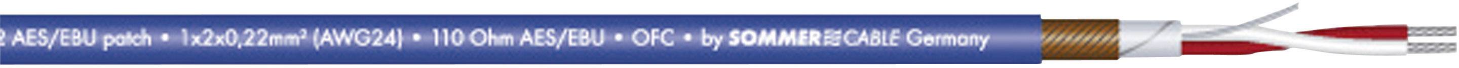 Cavo digitale 2 x 0.22 mm² Blu Sommer Cable 520-0102 Merce a metro