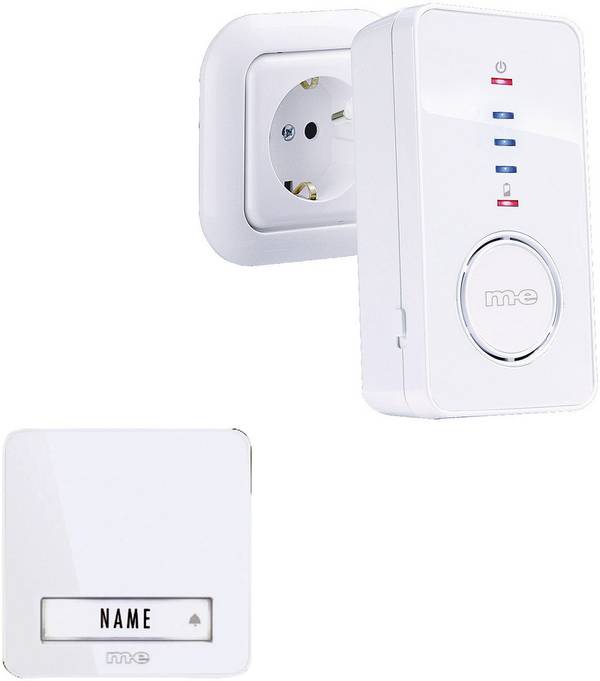 m-e modern-electronics 41098 bezdrôtový zvonček kompletná sada