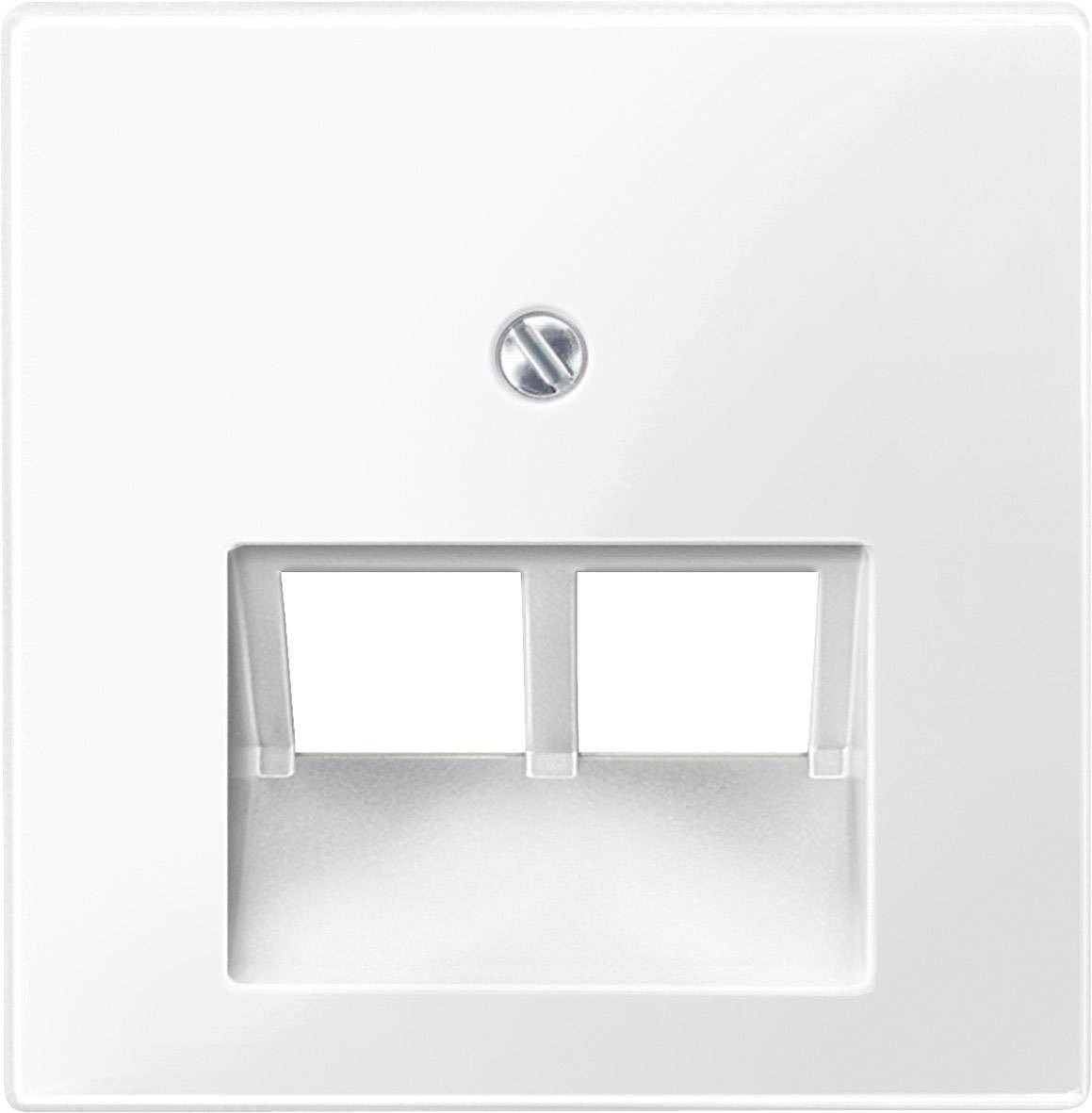 Merten Placca di copertura PRESA UAE/IAE/ISDN System M, 1-M, M-Smart, M-Plan, M-Creativ bianco polare lucido 296119 1 pz.