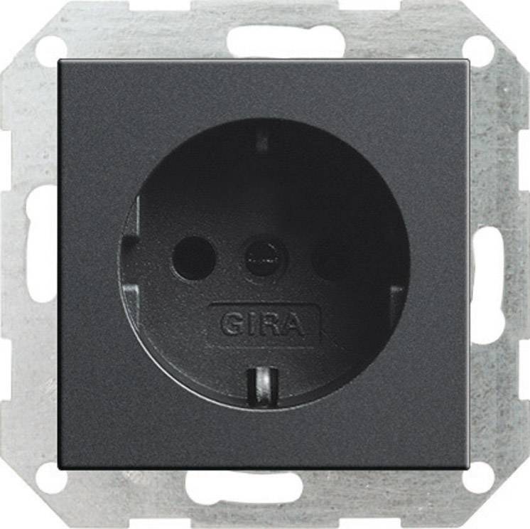 GIRA Frutto Presa schuko System 55, Standard 55, E2, Event, Event Chiara, Event Opaca, Esprit, ClassiX Antracite 018828 1 pz.