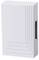 Biely plastový obdĺžnikový box s jednoduchými paralelným líniami na jednej strane. Vhodný na zakrytie technických inštalácií.