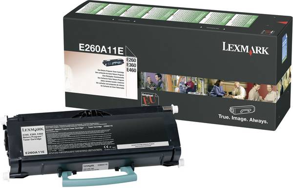 Lexmark E260 E360 E460 E462 vratný toner originál  čierna Maximálny rozsah stárnek 3500 Seiten