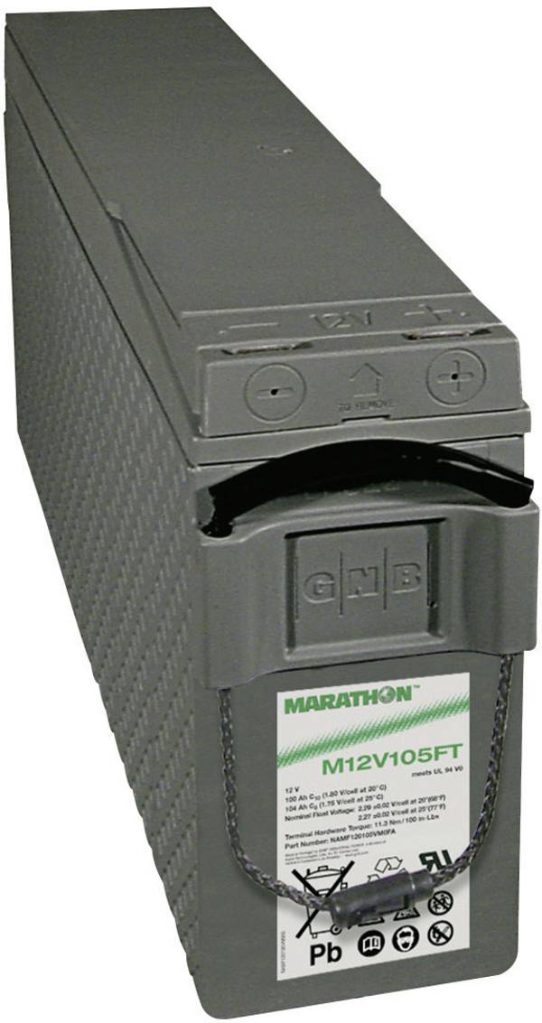 GNB Marathon EXIM12V105FTV0 NAMF120105VM0FB olovený akumulátor 12 V 100 Ah olovený so skleneným rúnom (š x v x h) 110 x 238 x 511 mm skrutkované M6 bezúdržbová