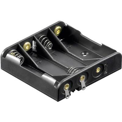 Goobay 12468 batériový držák 4x micro (AAA) spájkovaný konektor (d x š x v) 52 x 49 x 13 mm