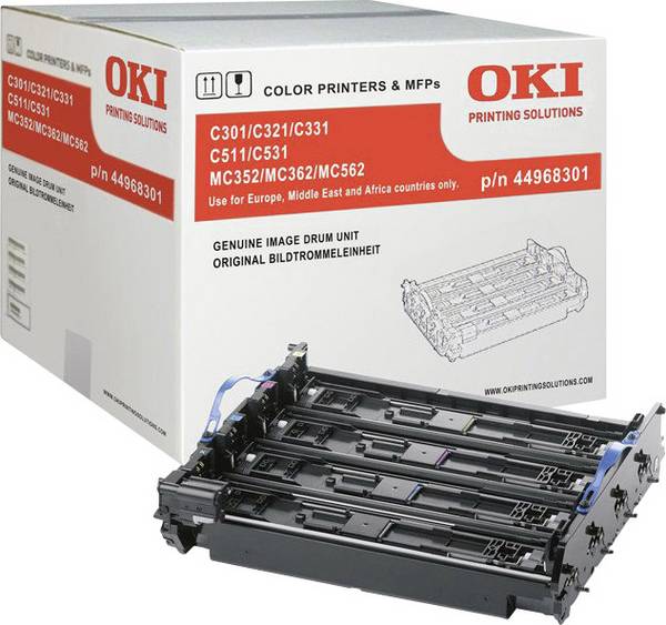 OKI fotovalec  náhradný OKI 44968301 originál čierna, zelenomodrá, purpurová, žltá 30000 Seiten Drum Unit C301 C321 C331 C511 C531 MC352 MC362 MC562