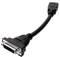 Čierny kábel s DVI konektorom na jednom konci a HDMI konektorom na druhom; slúži na prepojenie video zdrojov s displejmi.