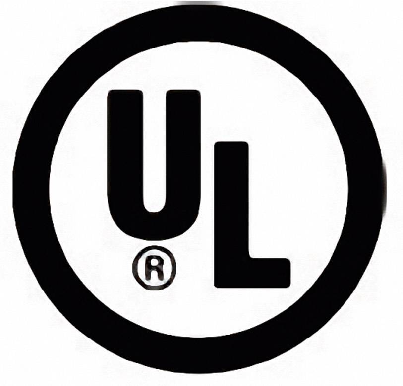 Logo 'UL' v čiernom kruhu.