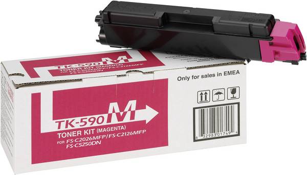 Kyocera TK-590M náplň do tlačiarne originál  purpurová Maximálny rozsah stárnek 5000 Seiten