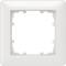 Biely štvorcový rám pre kryt vypínača alebo zásuvky bez vnútornej komponenty.