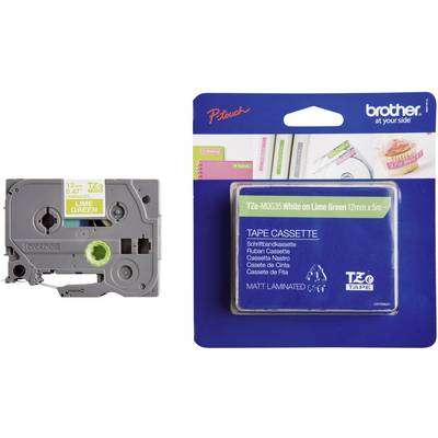 etikety Brother TZe, TZ TZe-MQG35 Farba pásky: zelené jablko (matná) Farba písma:biela 12 mm 5 m-0